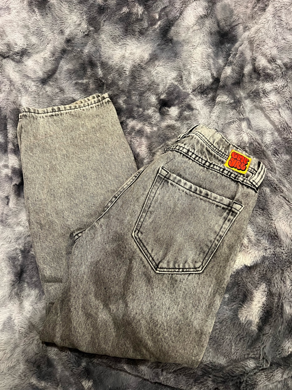 Empyre Men's Washed Grey Relaxed Jeans